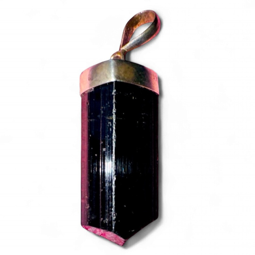 Black TOURMALINE Pendant .925 silver